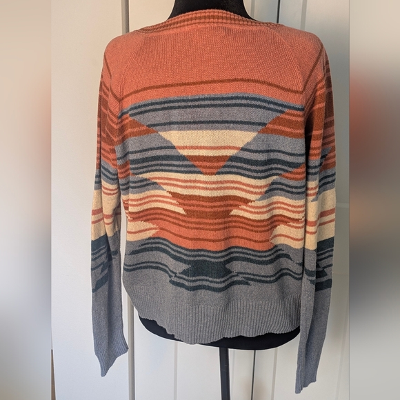 Pendleton Southwestern Cotton Sweater XL Geometric Knit  Western Boho Heritage - Picture 3 of 13